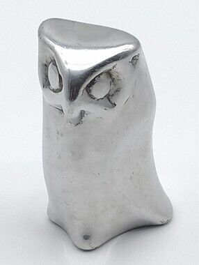 Vintage Mid-Century Modern Hoselton Canada Signed Aluminum Owl Sculpture